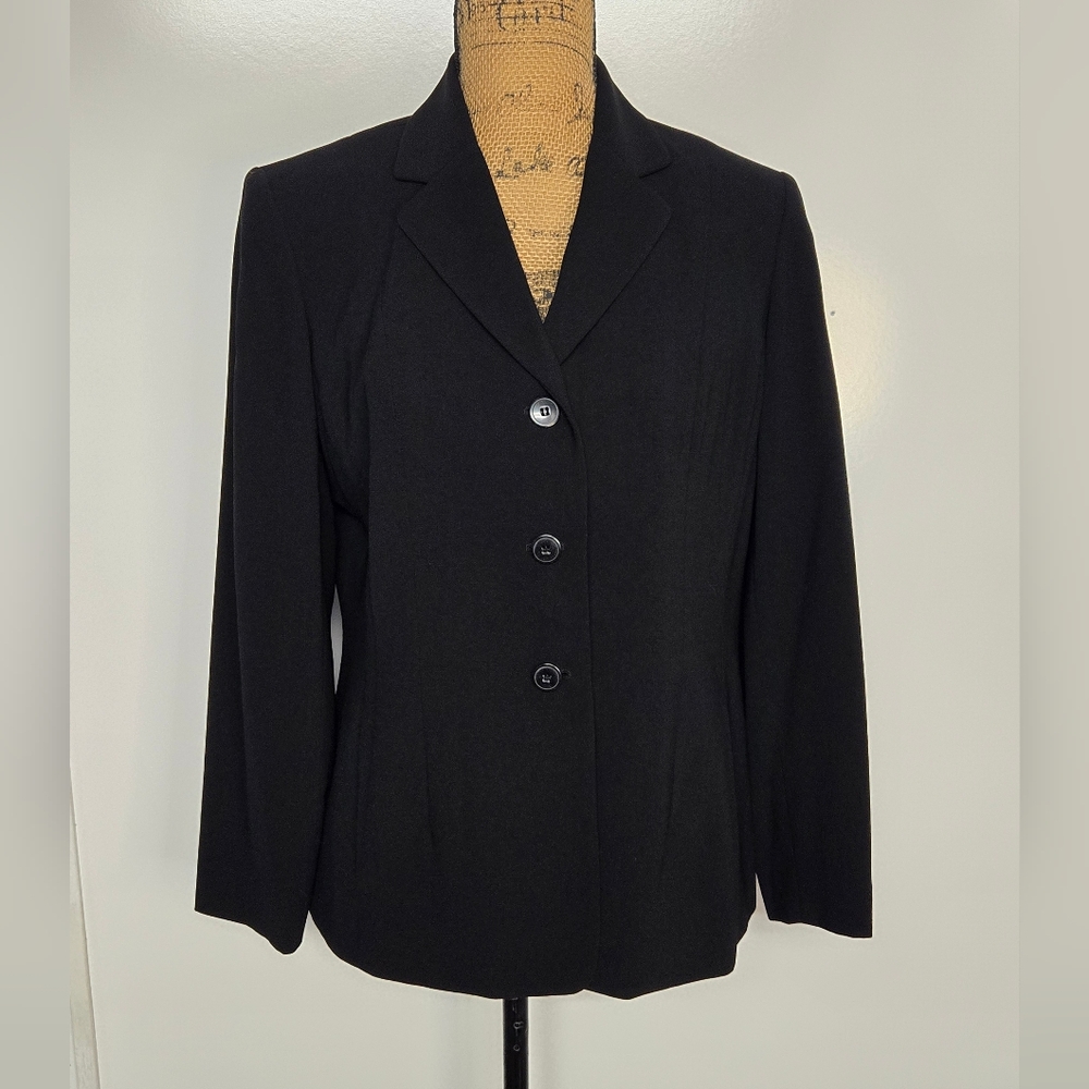 Worthington Black 3-Button Blazer Sz 12 Petite